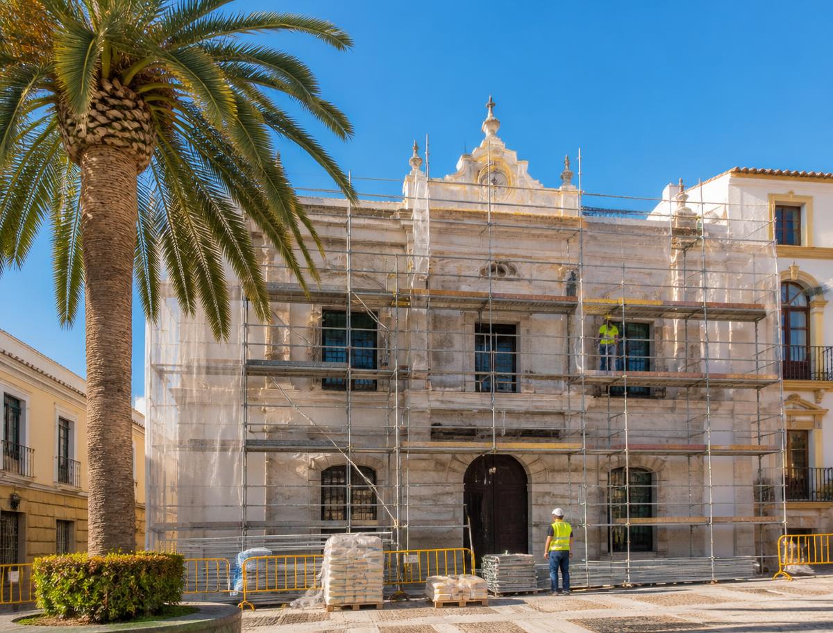 Restauración de fachada municipal